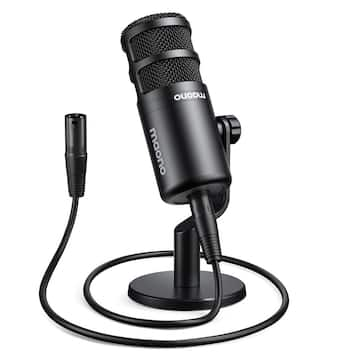 XLR Dynamic Microphone for Vocal Recording, Streaming, Voice Over, Voice Isolation Technology, Works for Audio Interface