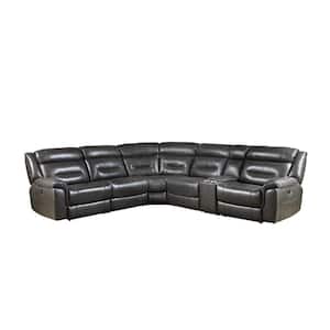 Aire Leather Imogen Sectional Sofa