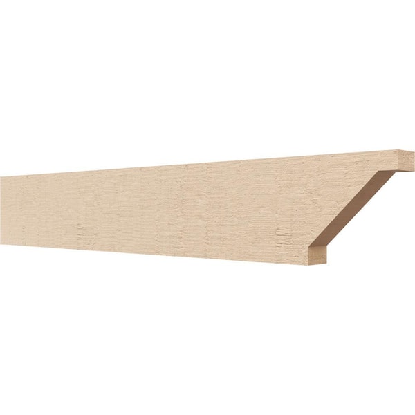 Ekena Millwork 2-in. x 6-in. x 36-in. Burlington Woodgrain, Primed Tan Timberthane Polyurethane Rafter Tail Brace
