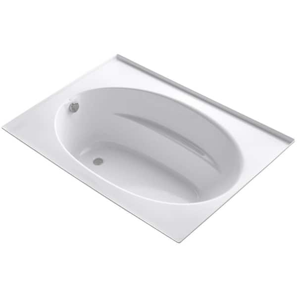 Windward 5 ft. Reversible Drain Bathtub with Four-Sided Integral Flange in White Windward 5 ft. Reversible Drain Bathtub with Four-Sided Integral Flange in White