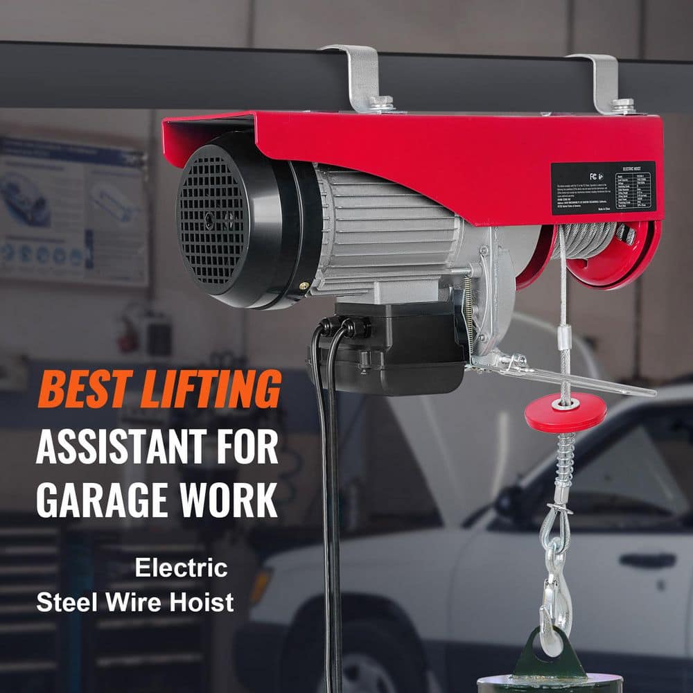 Electric Chain Hoist 1600 Watt Electric Steel Wire Winch with 14 ft. 2200 lbs. Wired Remote Control for Garage Warehouse price history on PriceWatchPro