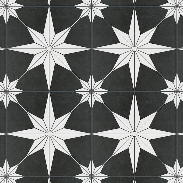 Merola Tile Stella Night 9-3/4 in. x 9-3/4 in. Porcelain Floor and