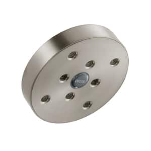 1-Spray Patterns 1.75 GPM 5.41 in. Wall Mount Fixed Shower Head with H2Okinetic in Lumicoat Stainless