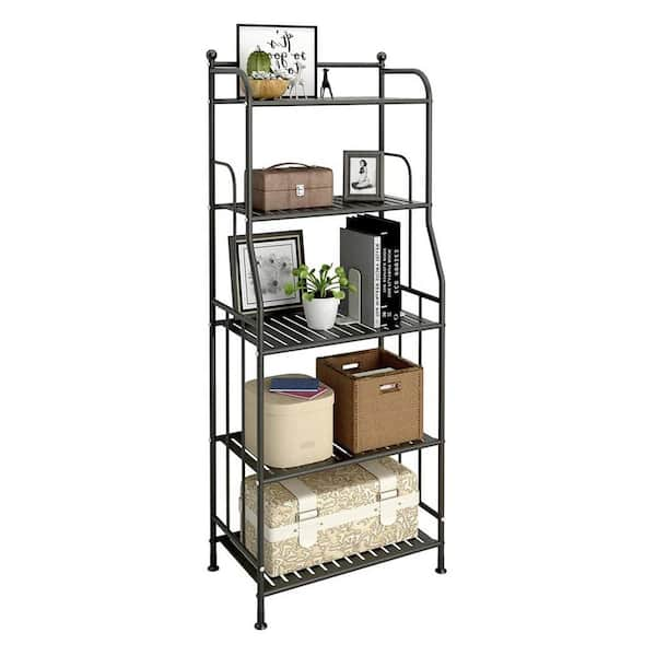 Honey-Can-Do 6-Tier Space-Saving Shelving Tower ,Black