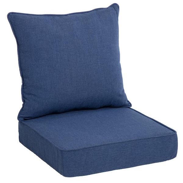 Arden Selections 24 In X 22 5 Oceantex Deep Marine 2 Piece Seating Outdoor Lounge Chair Cushion Fm09821b D9d1 - Home Depot Deep Seat Patio Cushions