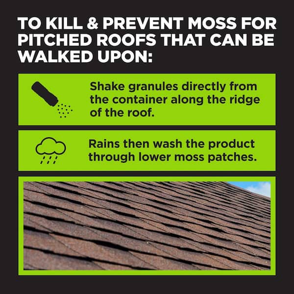 Corry's - 10 lbs. 10,000 sq. ft. Moss-B-Ware Moss Killer Granules for Roofs and Walks