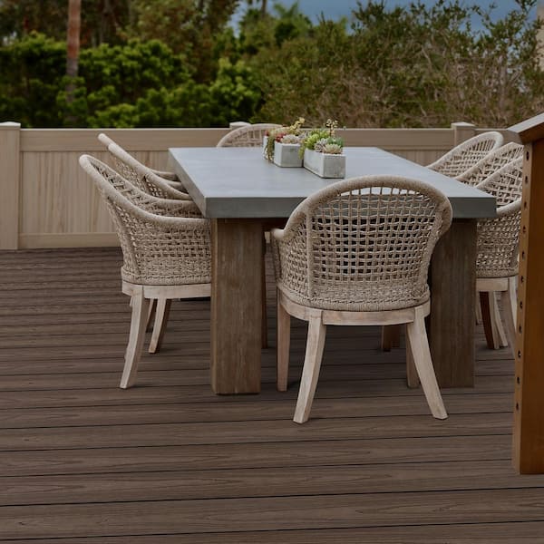 CREATIVE SURFACES Canyon Brown Composite Decking Boards - 12 ft (32 Planks)