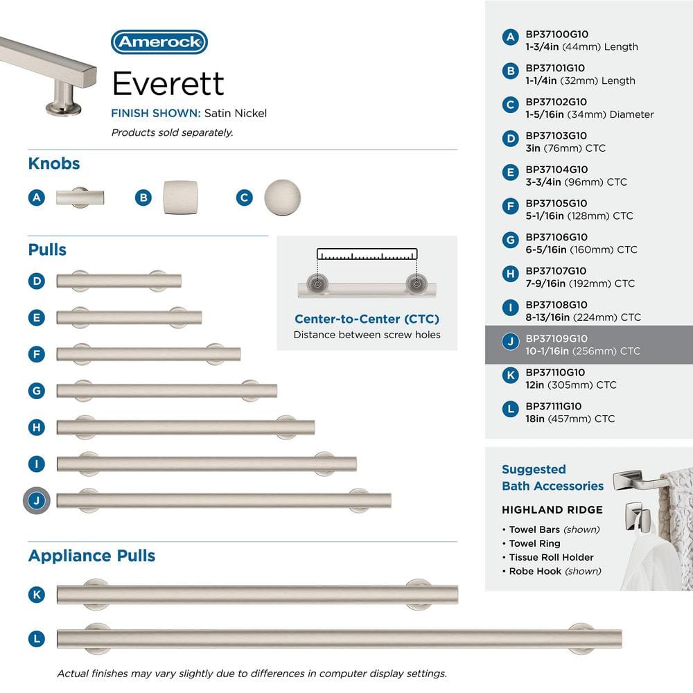 Satin Nickel 10-1/16 Inch Modern Cabinet Pull