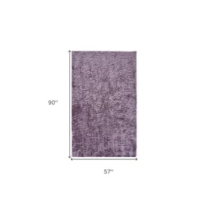 5 x 8 Purple Solid Color Area Rug