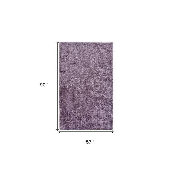 5 x 8 Purple Solid Color Area Rug