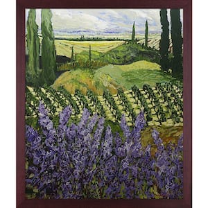 23 in. x 27 in. Chinaberry Hill with Open Grain Mahogany by Allan P. Friedlander Framed Canvas Wall Art