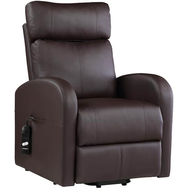 Venetian Worldwide Ricardo Brown Faux Leather Power Lift Recliner