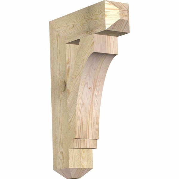 Ekena Millwork 6 in. x 34 in. x 22 in. Douglas Fir Imperial Craftsman Rough Sawn Bracket