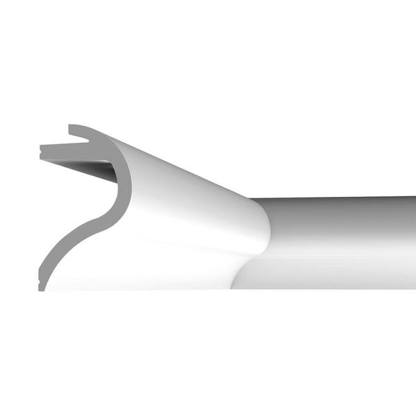 ORAC DECOR 3-1/8 in. x 5-1/2 in. x 78-3/4 in. Primed White Plain Polyurethane Crown Moulding