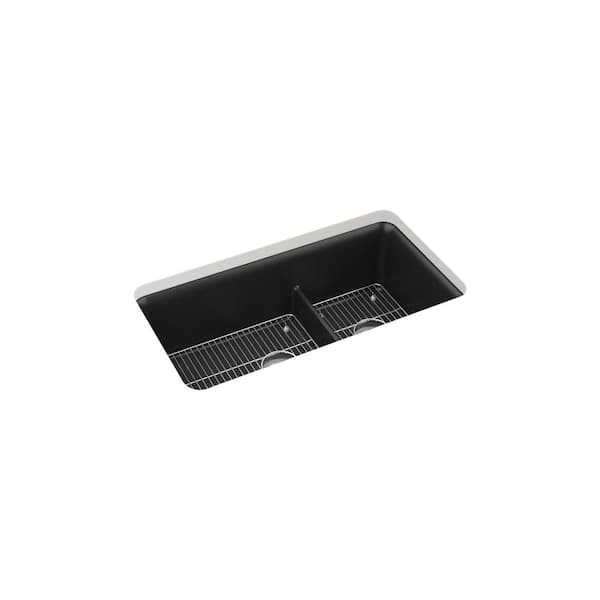 KOHLER Cairn Matte Brown Granite Composite 29.75 in. Single Bowl Undermount Kitchen Sink