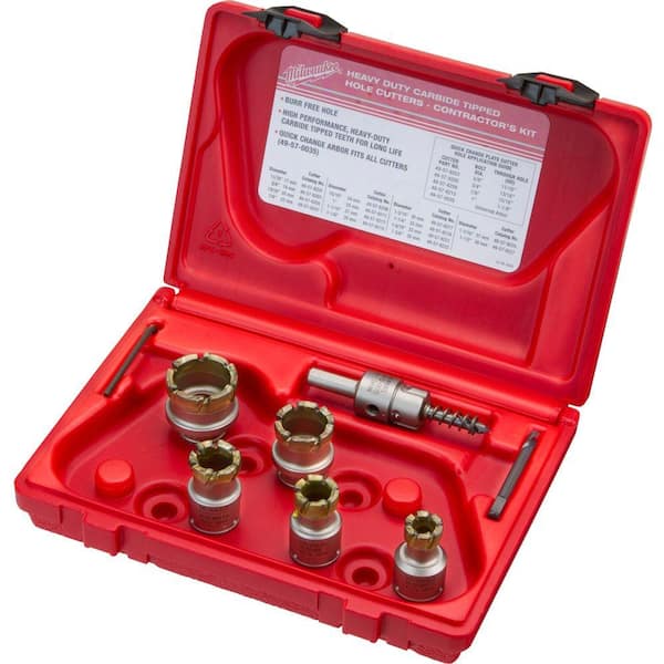 Carbide Cutter Steel Plate Contractor's Hole Saw Kit (7-Piece)