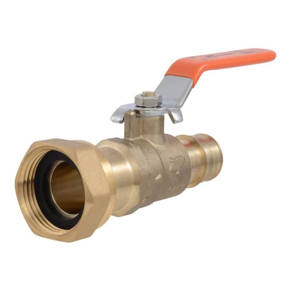 3/4 in. PEX-A Brass Expansion X 1 in. NPSM Straight Water Meter Valve