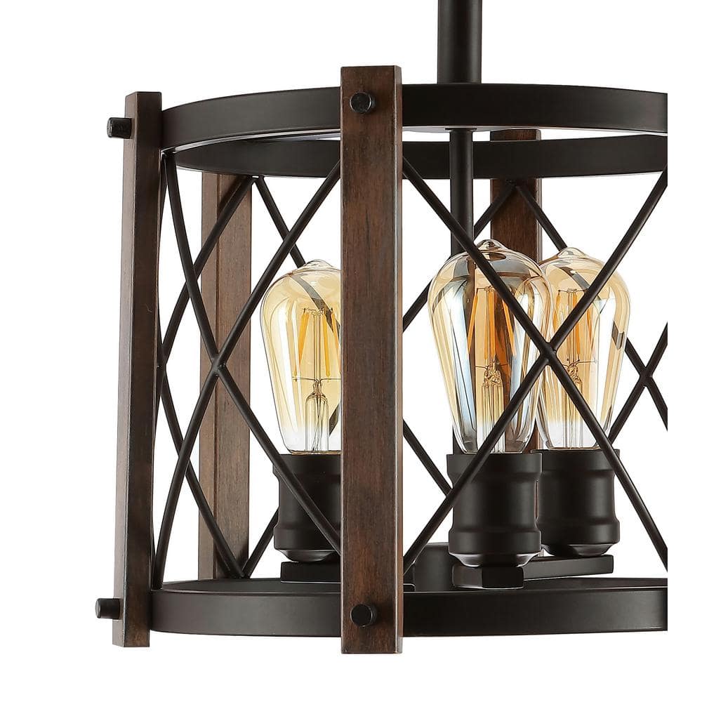 Ferme 14" 3-Light Oil Rubbed Bronze Farmhouse Flush Mount