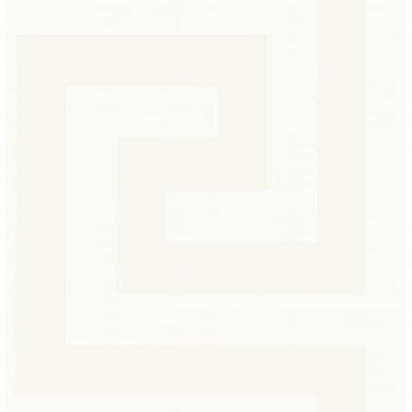 Seabrook Designs Vogue Greek Key Metallic Pearl and Off-White Paper Strippable Roll (Covers 60.75 sq. ft.)