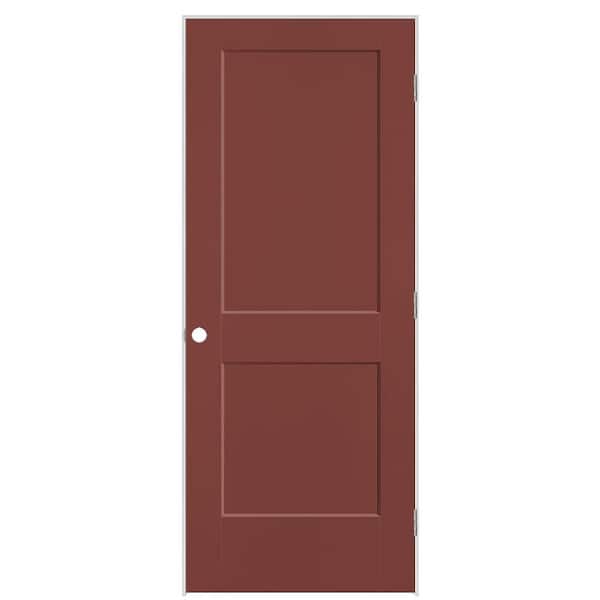 Masonite 32 in. x 80 in. 2-Panel Logan Left-Hand Solid Core Red Bluff Molded Composite Single Prehung Interior Door