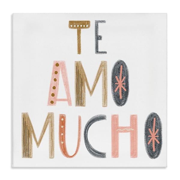 I Love You So Much Playful by SD Graphics Studio Gallery Wrapped Unframed Typography Graphic Art Print 17 in. x 17 in.
