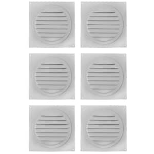 6 in. Aluminum Round Soffit Vent in White (6-Pack)