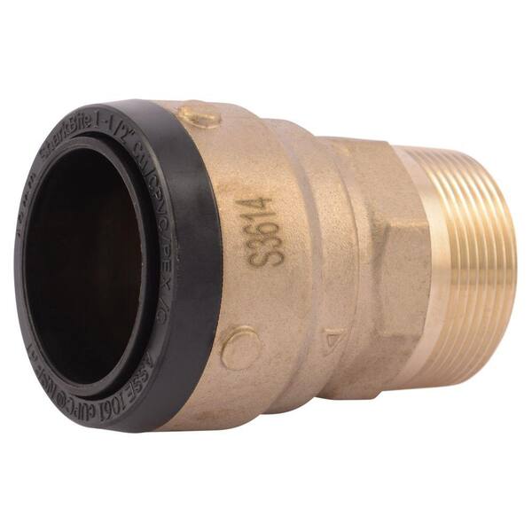 SharkBite 1-1/2 in. Brass Push-to-Connect x Male Pipe Thread Adapter