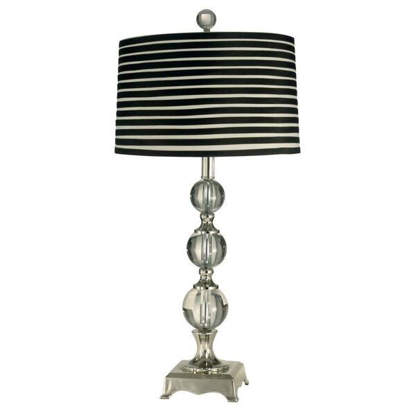 Dale Tiffany 28.5 in. Neville Polished Chrome Table Lamp-DISCONTINUED