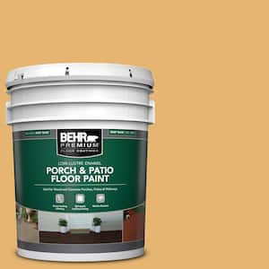 5 gal. #PPU6-04 Pyramid Gold Low-Lustre Enamel Interior/Exterior Porch and Patio Floor Paint