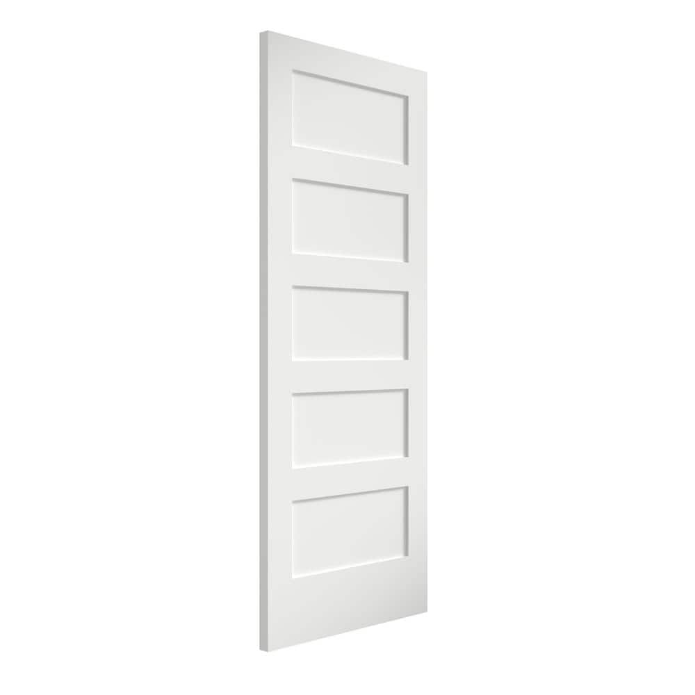 28 in. x 80 in. x 1-3/4 in. 5-Panel Solid Core Wood Shaker White Primed Interior Slab Door price history on PriceWatchPro