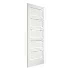 28 in. x 80 in. x 1-3/4 in. 5-Panel Solid Core Wood Shaker White Primed Interior Slab Door