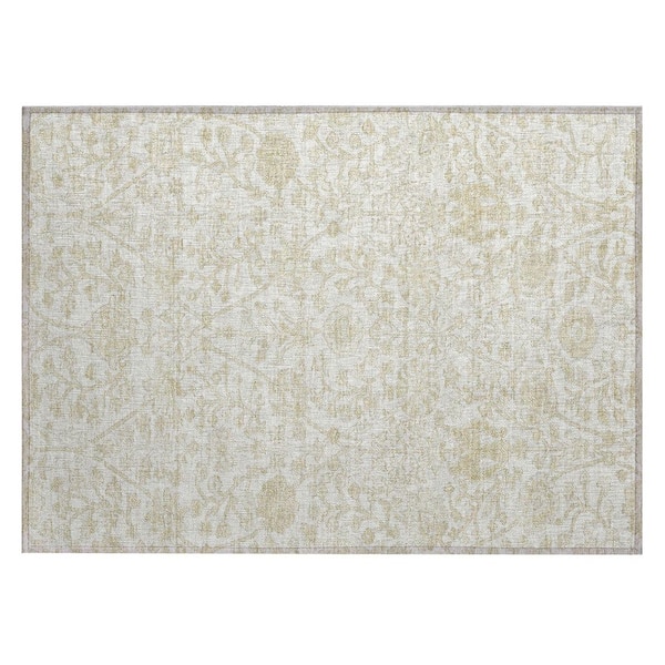 Chantille Machine Washable Indoor/Outdoor Abstract ACN1973 Ivory 2 ft. x 3 ft. Accent Rug