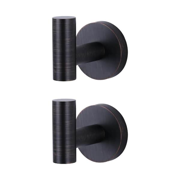 ALEASHA Round shape Knob Robe/Towel Hook in Oil Rubbed Bronze 2-Pieces