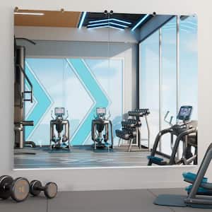 KeonJinn 72 in. W x 36 in. H Rectangular Frameless Wall Mirror Gym ...