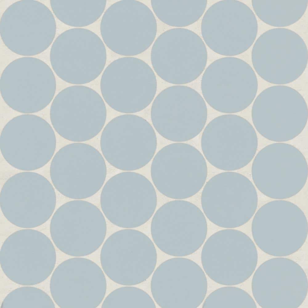 Sample-Marin Circle 4 in. x 5 in. Matte Misty Blue Porcelain Mosaic Tile price history on PriceWatchPro