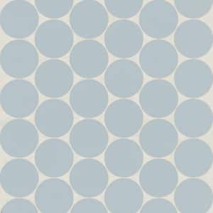 Marin Square 10 in. x 11 in. Matte Misty Blue (Light Blue) Porcelain Mosaic Tile (8.61 sq. ft./Case)