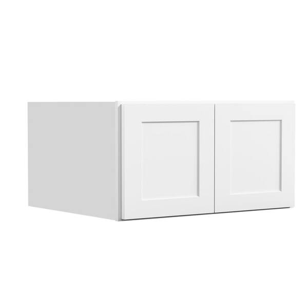 Hausvita 33 in. W. x 24 in. D x 18 in. H in Shaker White Plywood Ready to Assemble Kitchen Wall Cabinets with 2 Doors