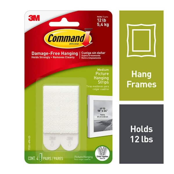 Command™ Medium Picture Hanging Strips White 4pk - 17201