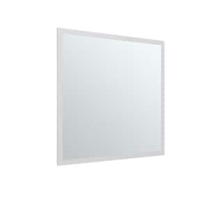 30 in. W x 30 in. H Small Square Frameless LED Anti-Fog Ceiling Wall Mount Bathroom Vanity Mirror in Silver