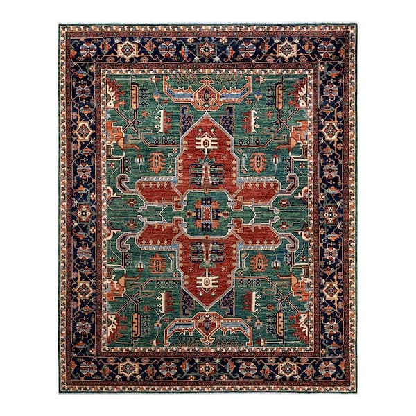 Solo Rugs Serapi One-of-a-Kind Traditional Green 8 ft. x 9 ft. 10 in. Area Rug