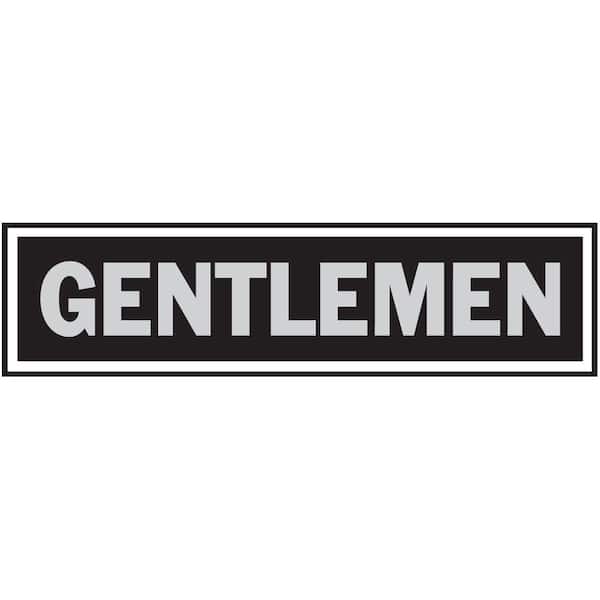 HY-KO 2 in. x 8 in. Aluminum Gentlemen Sign