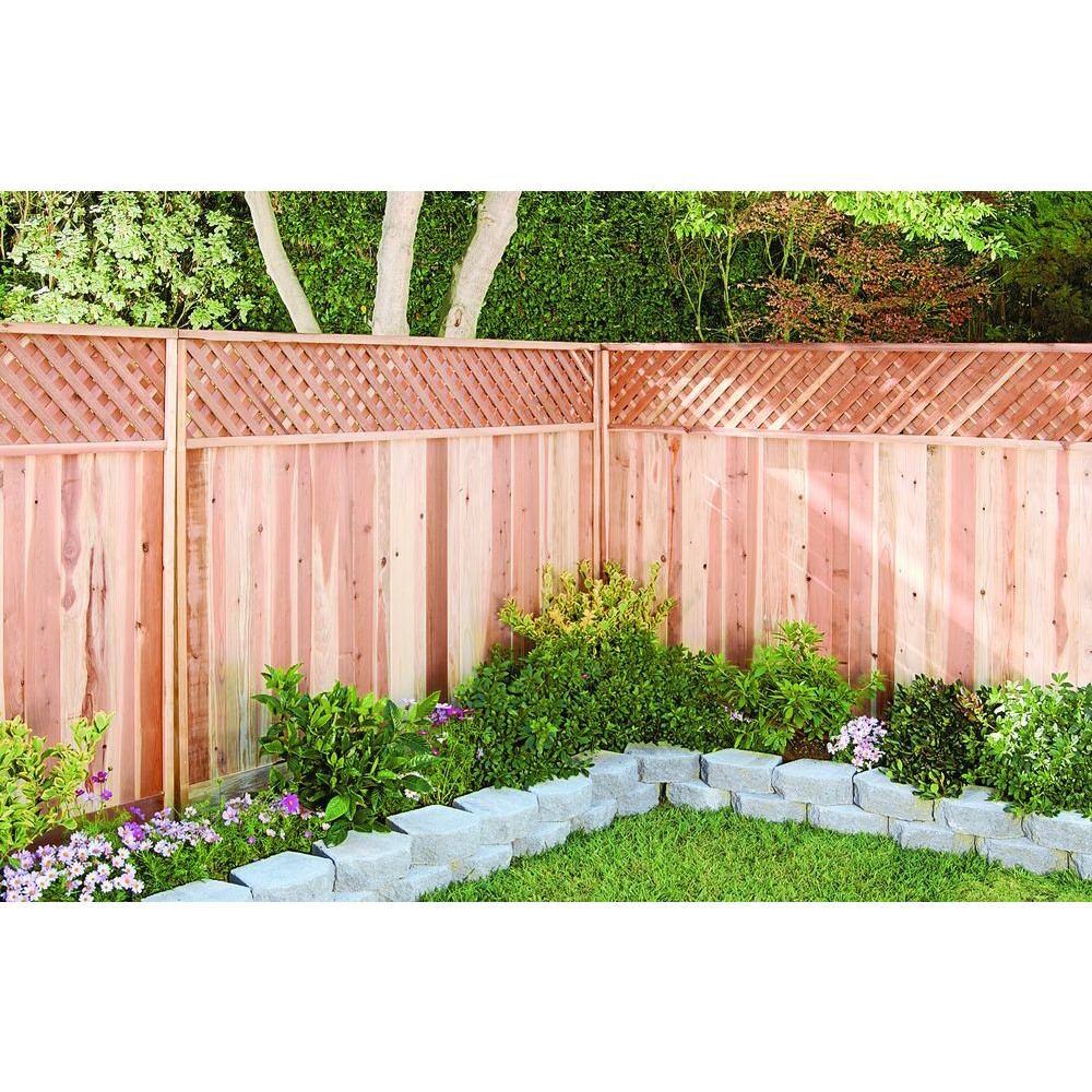 Mendocino Forest Products 6 Ft H X 8 Ft W Redwood Lattice Top Fence Panel 01337 The Home Depot Mendocino Forest Products 6 Ft H X 8 Ft W Redwood Lattice Top Fence Panel 01337 The Home Depot