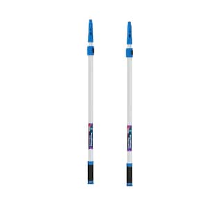 6 ft. Aluminum Telescopic Pole with Connect and Clean Locking Cone and Quick-Flip Clamps (2-Pack)