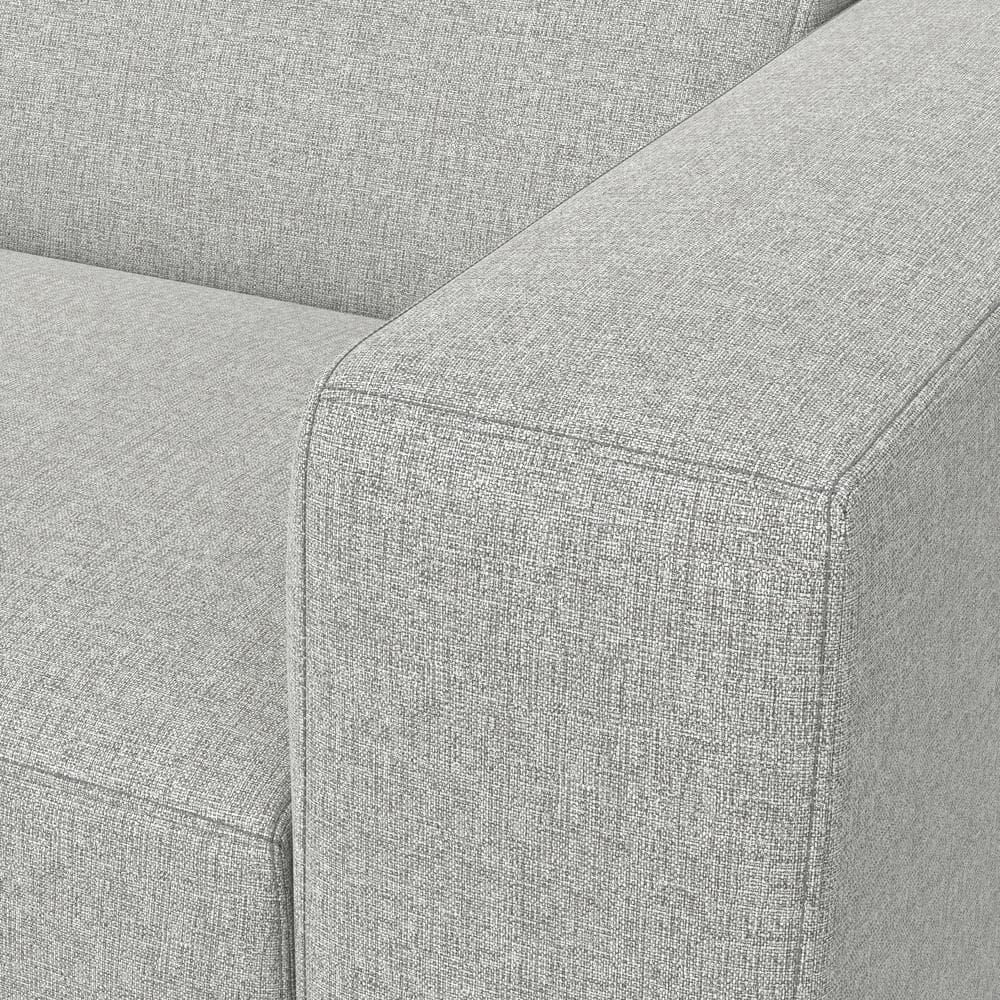 Denver Pale Grey 44-inch Right-Arm Sofa Module in Performance Fabric