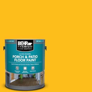 1 gal. #P290-7 Laser Lemon Gloss Enamel Interior/Exterior Porch and Patio Floor Paint