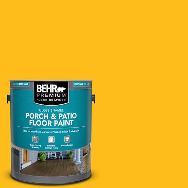 BEHR PREMIUM 1 gal. #P290-7 Laser Lemon Gloss Enamel Interior/Exterior Porch and Patio Floor Paint