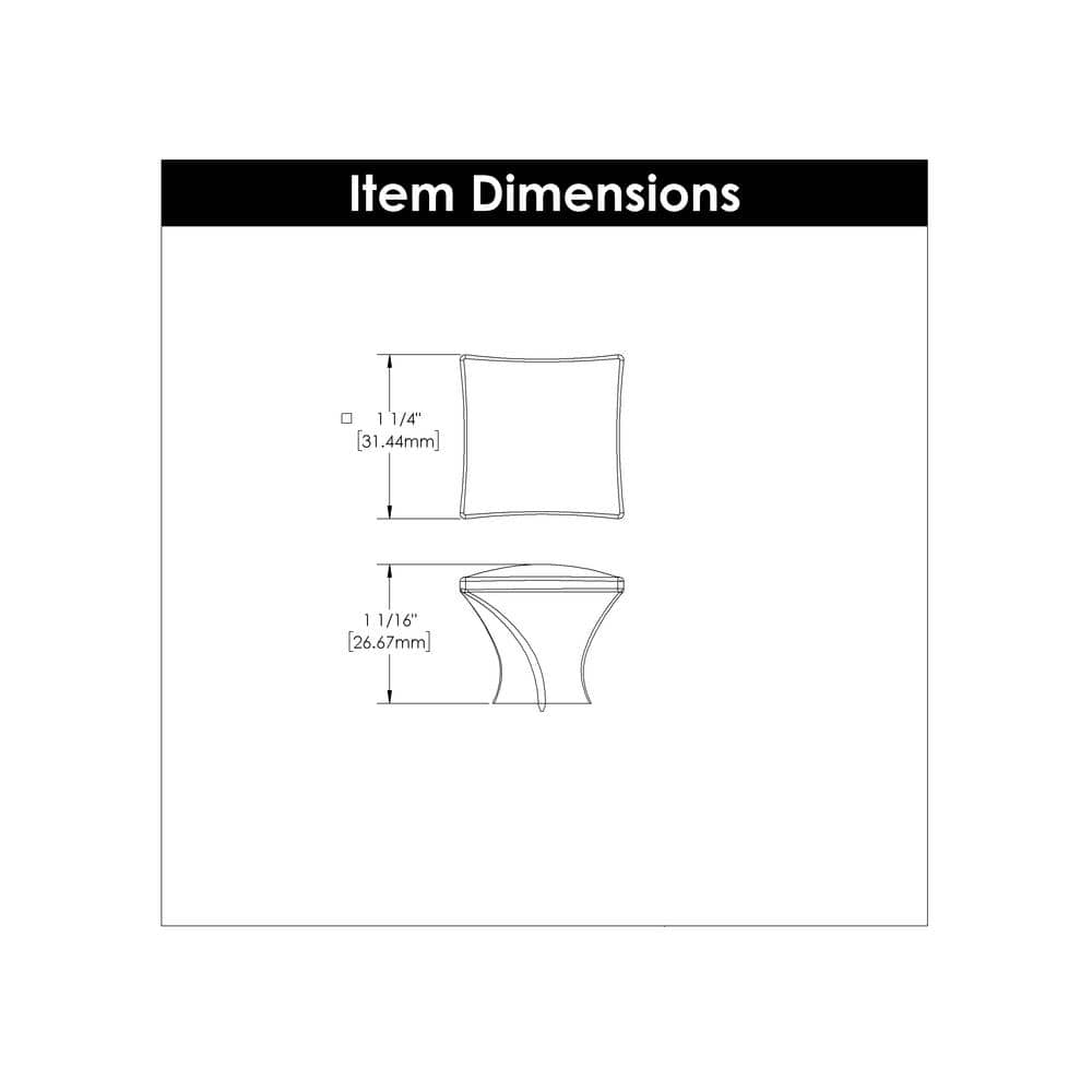 Modern Black Iron Square Cabinet Knob 10-Pack
