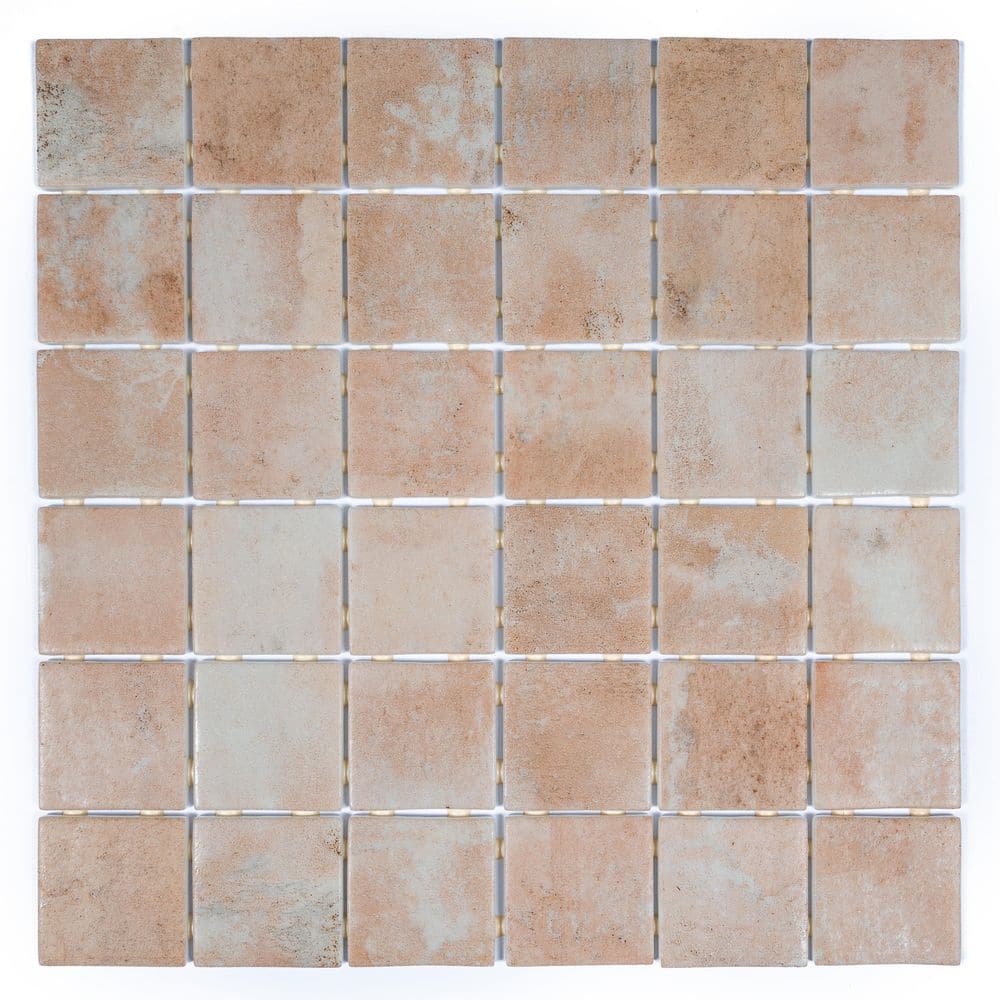 Lucenza 12x12 in. Clay Beige Matte Recycled Glass Uniform Square Mosaic Wall and Floor Tile (10.6 sq ft/case, 10-Pack) price history on PriceWatchPro