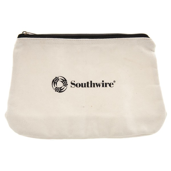 Southwire 12 in. Canvas Zipper Bag Tool Pouch 58282840 - The Home Depot