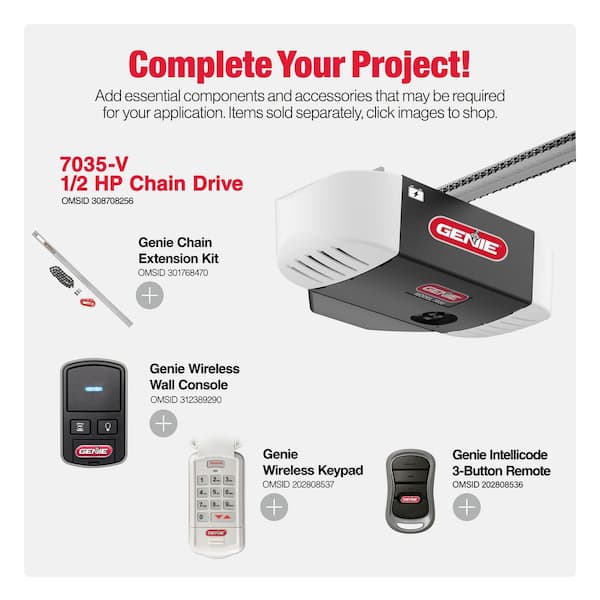 ChainMax 1/2 HPC Durable Chain Drive Garage Door Opener with Battery Backup